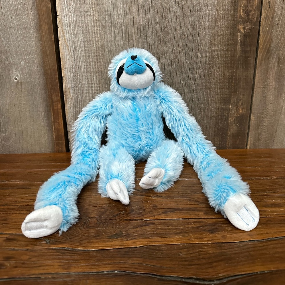 Kellytoy Long Arm Plush Sloth in Frosted Blue 22” Stuffed Animal - Picture 3 of 16